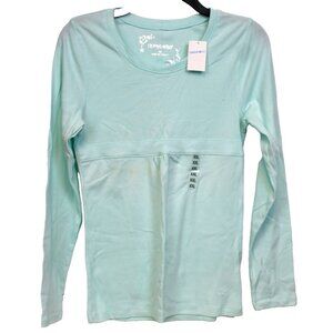 Y2K Limited Too Light Teal T-Shirt sz 18 Jr Pre-Teen Retro Empire Waist Bow NEW